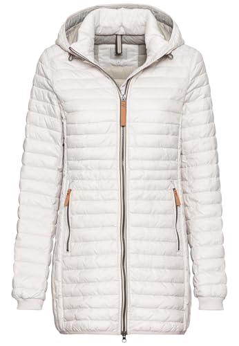camel active Damen Steppjacke mit Abnehmbarer Kapuze Perlweiß, womenswear-36 von camel active