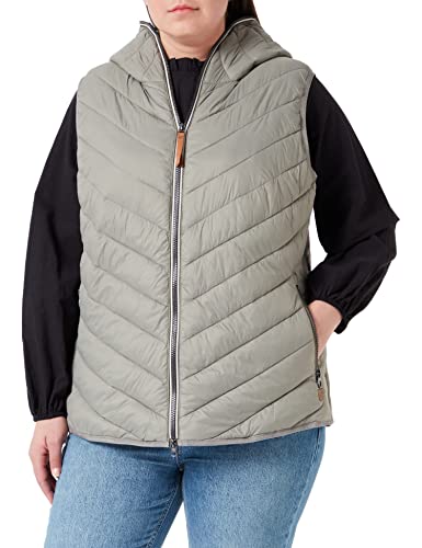 camel active Damen Steppjacke mit Kapuze und Moderner Steppung Vest, Dunkelgrün, 40 von camel active