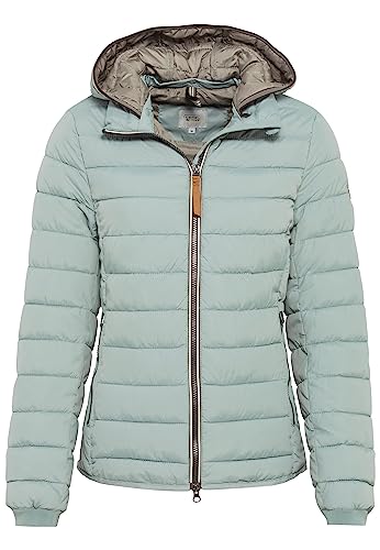 camel active Damen Steppjacke mit abnehmbarer Kapuze Grün Grau womenswear-38 von camel active