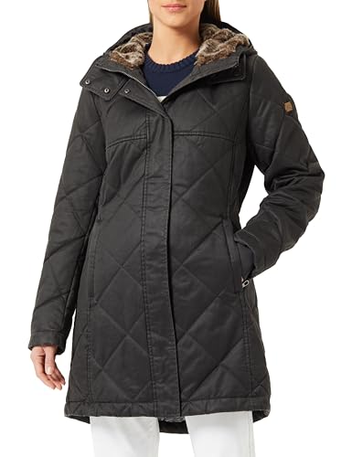 camel active Damen Steppmantel im Vintage Look Schwarz, womenswear-42 von camel active