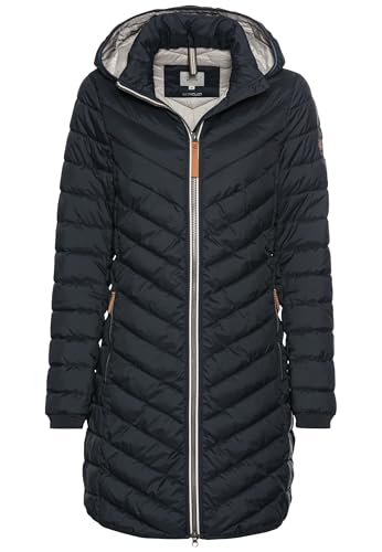 camel active Damen Steppmantel mit Fischgrat-Muster Nachtblau, womenswear-38 von camel active