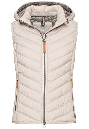 camel active Damen Steppweste aus recyceltem Polyester Beige-Grau, womenswear-38 von camel active