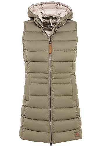 camel active Damen Steppweste mit abnehmbarer Kapuze Grün, womenswear-44 von camel active