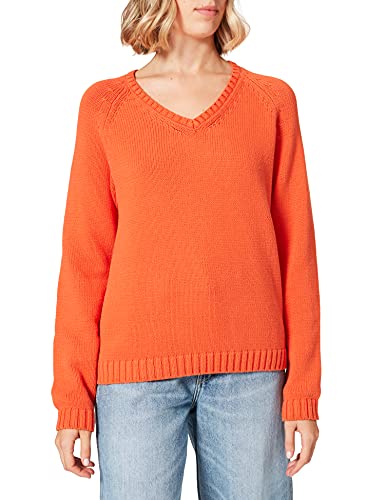 camel active Damen Strickpullover aus Baumwollmix Orange Womenswear-XXL von camel active