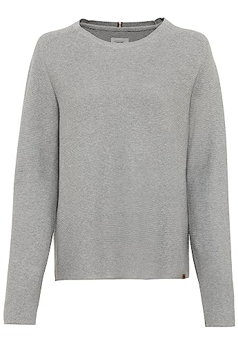 camel active Damen Strickpullover aus Reiner Baumwolle Grau Womenswear-L von camel active