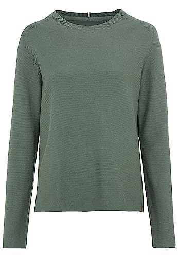 camel active Damen Strickpullover aus Reiner Baumwolle Grün Womenswear-L von camel active