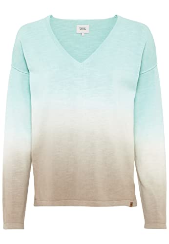 camel active Damen Strickpullover im Dip-Dye-Effekt Grün-Grau Womenswear-L von camel active