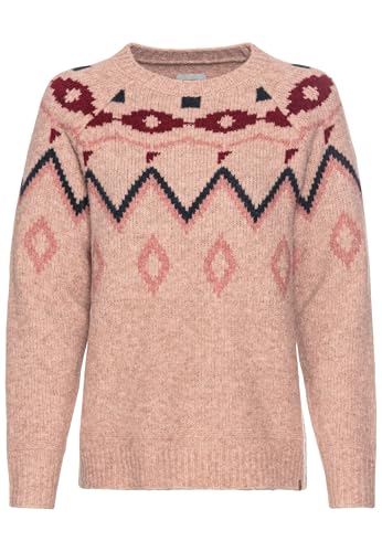 camel active Damen Strickpullover mit Norwegermuster Pink-Rot, Womenswear-XXL von camel active