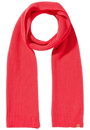 camel active Damen Strickschal aus reiner Baumwolle Leuchtendes Rot, womenswear-OS von camel active