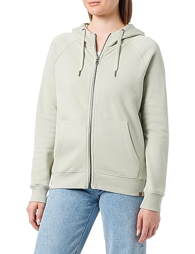 camel active Damen Sweatjacke mit Kapuze aus Reiner Baumwolle Grün Womenswear-L von camel active