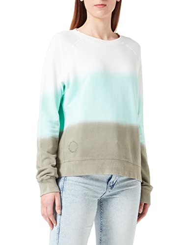 camel active Damen Sweatshirt aus Baumwolle mit Dip-Dye-Effekt Pullover, Mehrfarbig, M von camel active