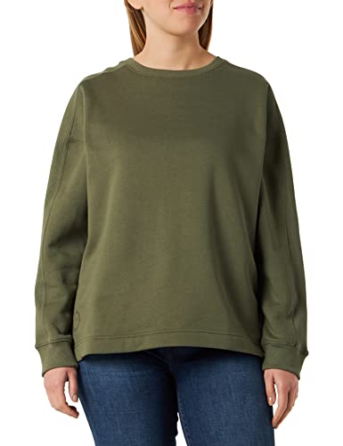 camel active Damen Sweatshirt aus Reiner Baumwolle Oliv-Grau Womenswear-M von camel active