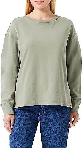camel active Damen Sweatshirt mit Rundhalsausschnitt Khaki, Womenswear-L von camel active