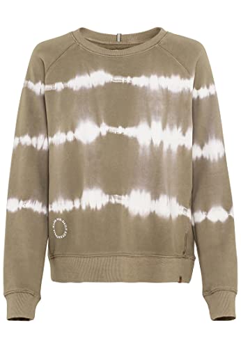 camel active Damen Sweatshirt mit Tie-Dye Effekt Khaki, Womenswear-L von camel active