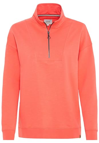camel active Damen Sweatshirt mit Troyer-Kragen Melone, Womenswear-XL von camel active