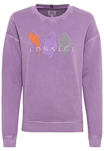 camel active Damen Sweatshirt mit platziertem Print Lila Womenswear-XXL von camel active