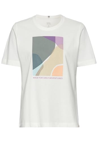 camel active Damen T-Shirt mit Print Weiß-Grau, Womenswear-XXL von camel active