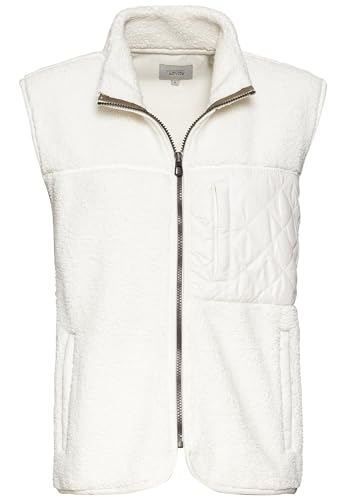camel active Damen Teddy Fleeceweste mit Stehkragen Milch Weiß, womenswear-XXL von camel active