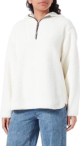camel active Damen Teddy Sweatshirt mit Kapuze Weiß, Womenswear-L von camel active