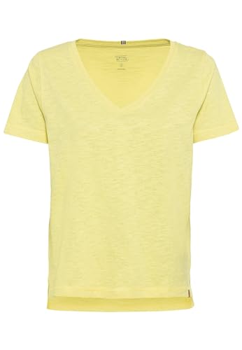 camel active Damen V-Neck T-Shirt aus Organic Cotton Limoncello Womenswear-L von camel active