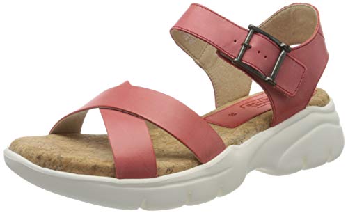 camel active Damen Vision Plateausandalen, Rot (Berry 02), 41 EU von camel active