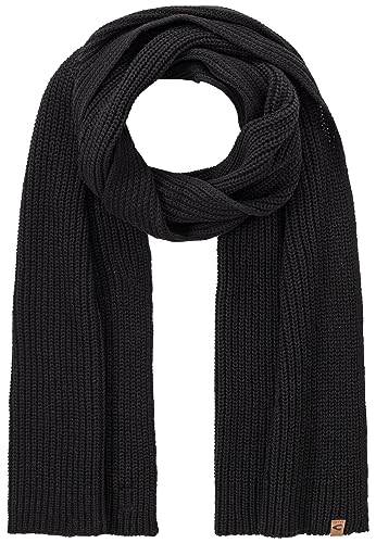 camel active Damen Weicher Strickschal aus reiner Baumwolle Schwarz womenswear-OS von camel active