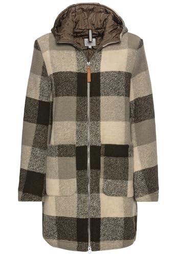 camel active Damen Wollmantel mit Kapuze Khaki, womenswear-48 von camel active