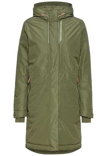 camel active Damen teXXXactive® Funktionsmantel aus recyceltem Polyester Dunkelgrün, womenswear-48 von camel active