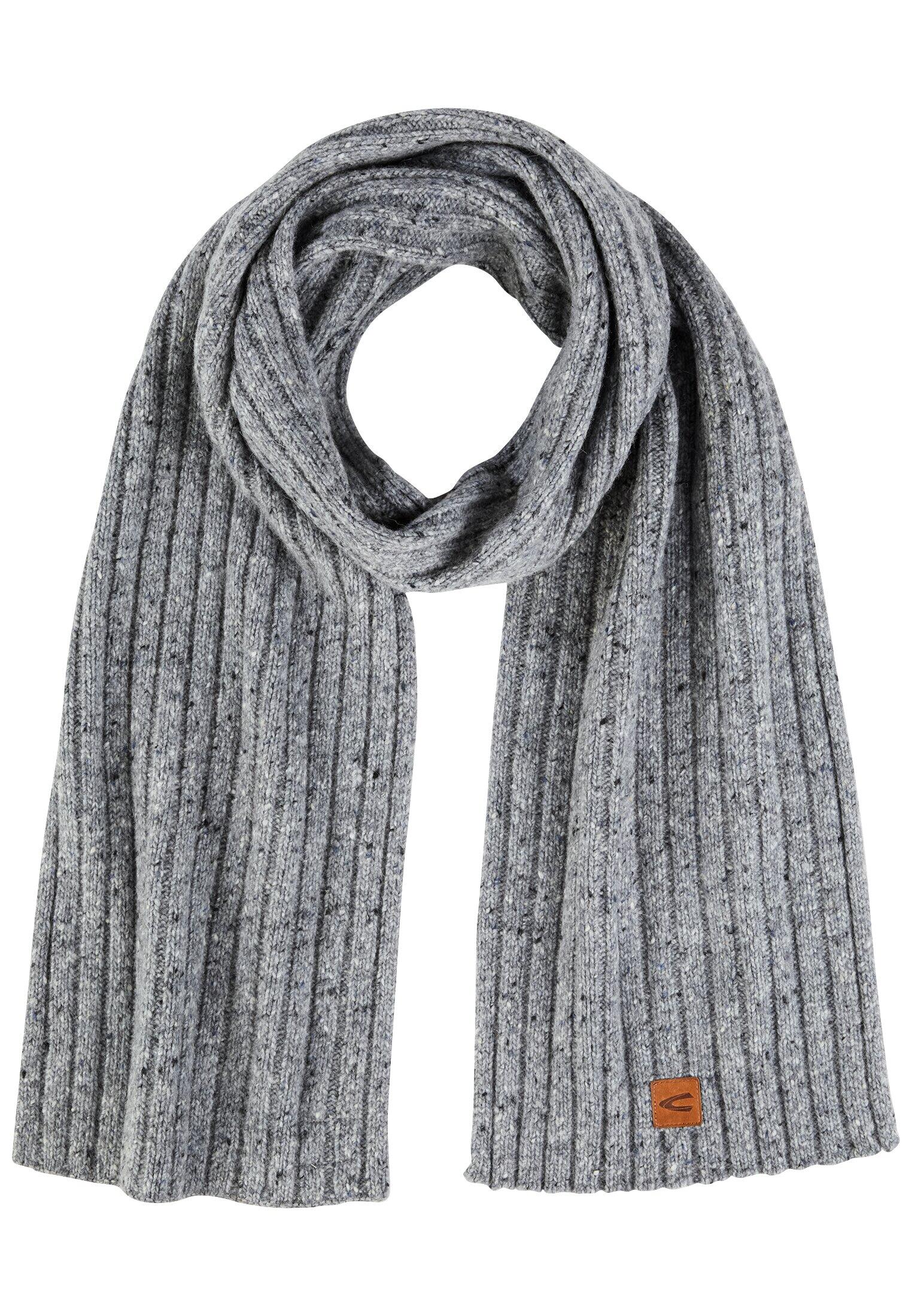 camel active - Dicker Strickschal aus einem Wollmix stone gray - Gr. - OS von camel active