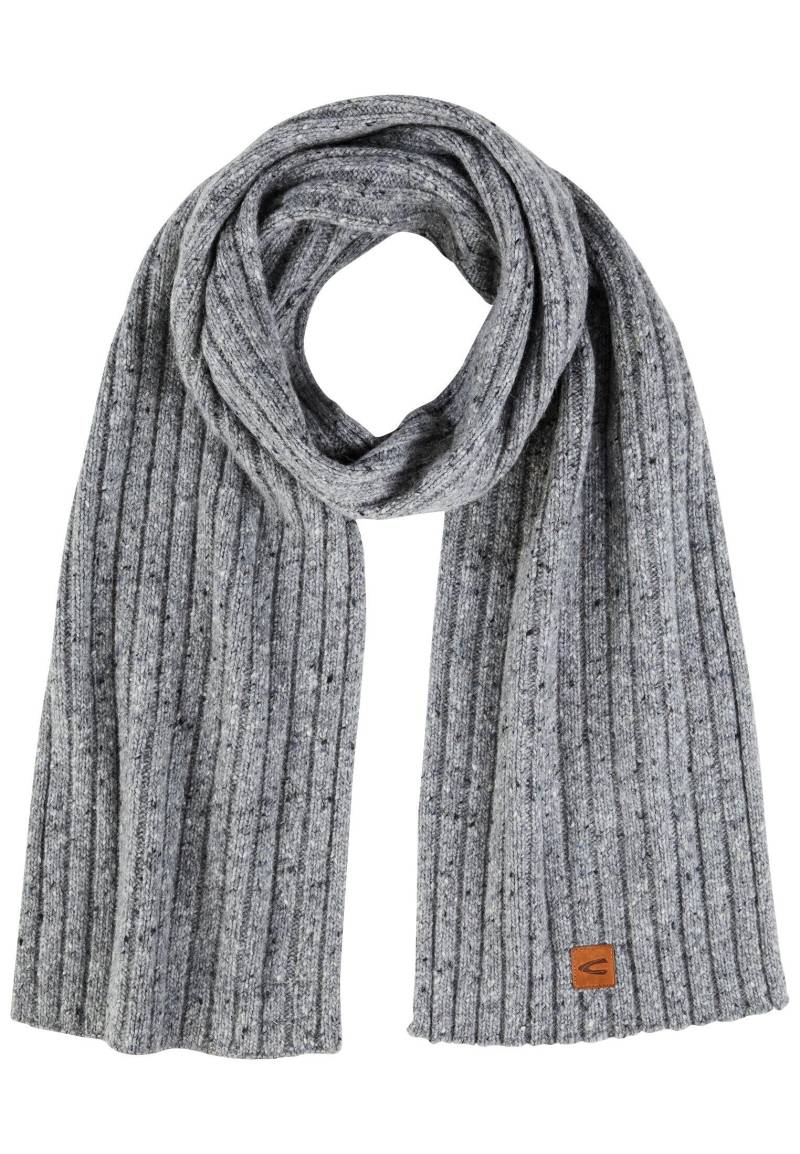camel active - Dicker Strickschal aus einem Wollmix stone gray - Gr. - OS von camel active