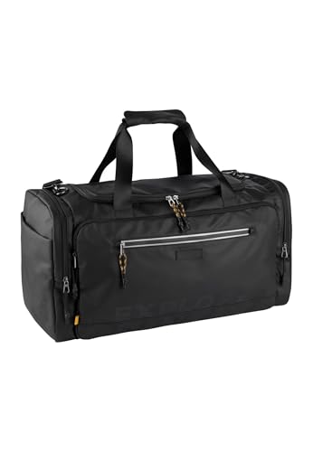 camel active Herren Explore Weekend Bag aus recyceltem Nylon Schwarz, Menswear-L von camel active