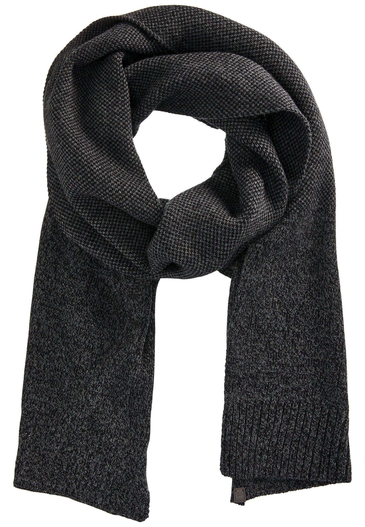 camel active - Feiner Strickschal aus Baumwolle graphite gray - Gr. - OS von camel active