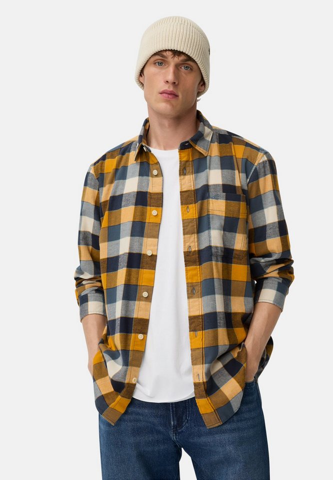 camel active Flanellhemd aus leichtem Flanell Langarm Kentkragen Kentkragen von camel active