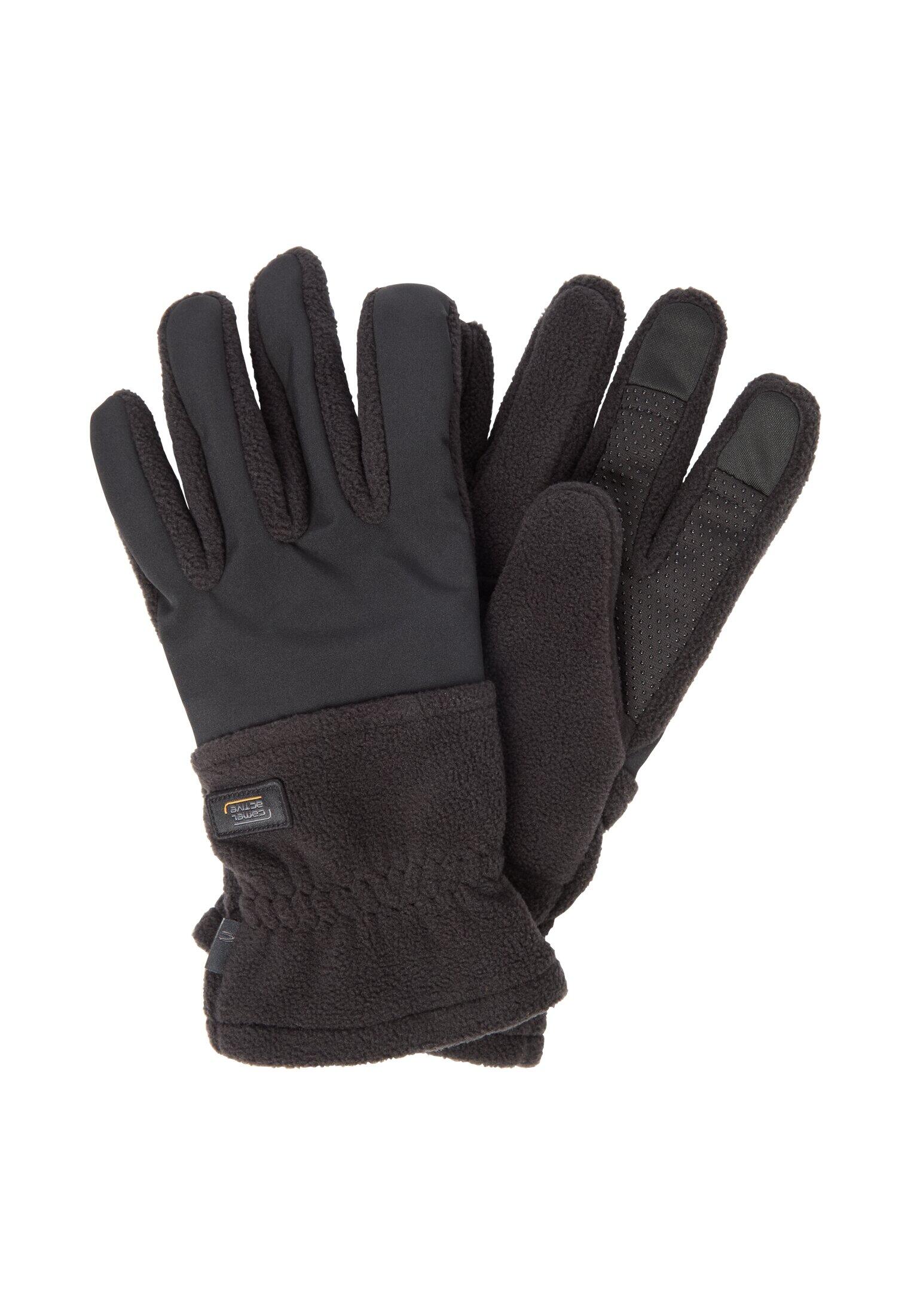 camel active - Fleecehandschuhe mit Touchscreen-Funktion asphalt - Gr. - M von camel active