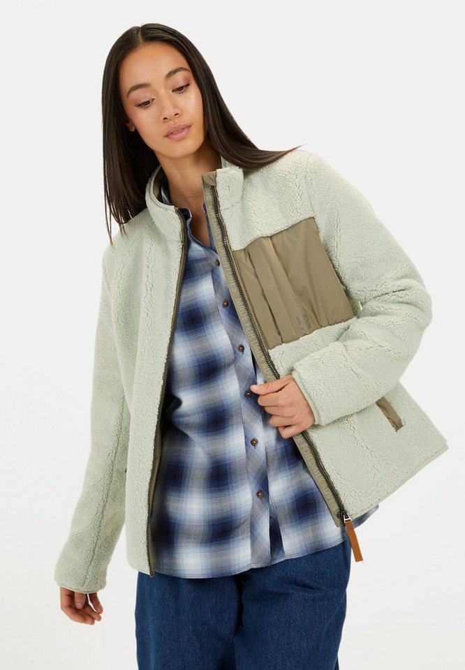 camel active Fleecejacke mit Stehkragen Langarm Stehkragen Markenlabel von camel active