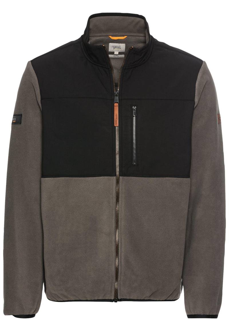 camel active - Fleecejacke mit Stehkragen aus recyceltem Material rock grey - Gr. - XL von camel active