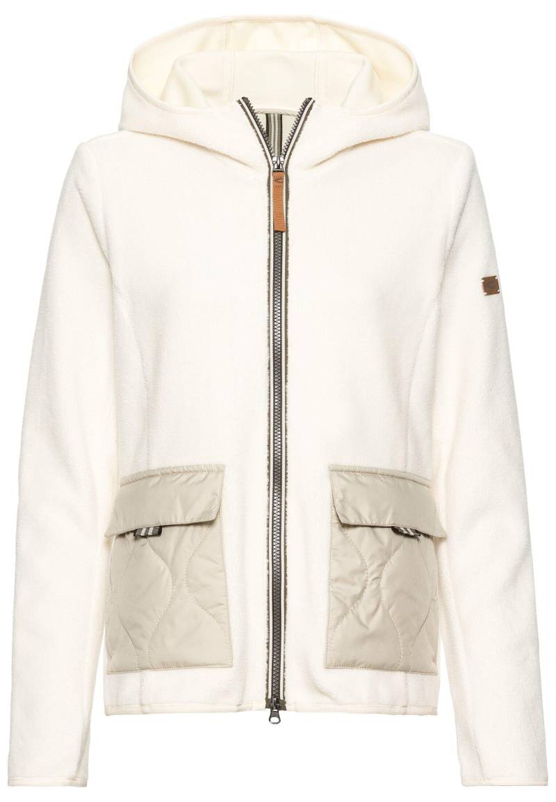 camel active - Fleecejacke mit Taschen im Farbkontrast light sage - Gr. - 46 von camel active