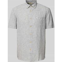 camel active Freizeithemd mit Streifenmuster und Button-Down-Kragen in Dunkelblau, Größe L von camel active