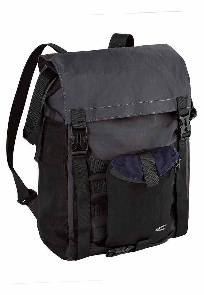 camel active Freizeitrucksack Rucksack aus Nylon mit abnehmbarer Vordertasche, Markenlabel von camel active