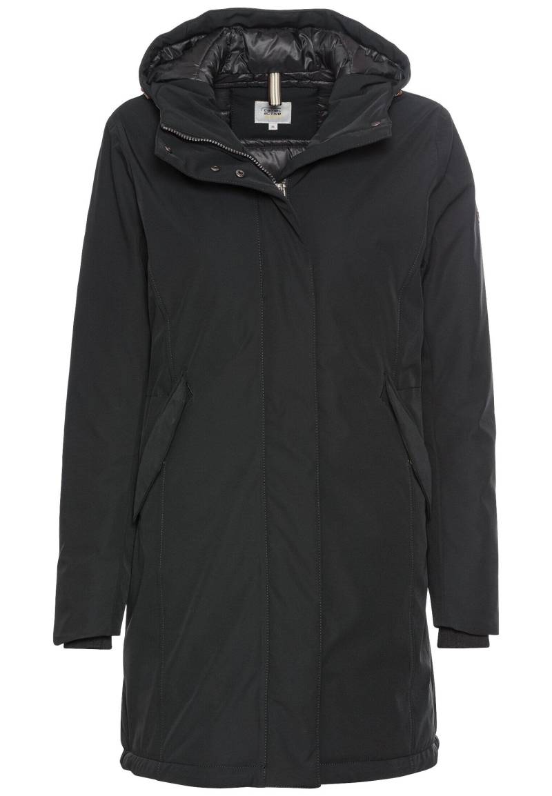 camel active - Funktionsmantel mit Kapuze black - Gr. - 40 von camel active