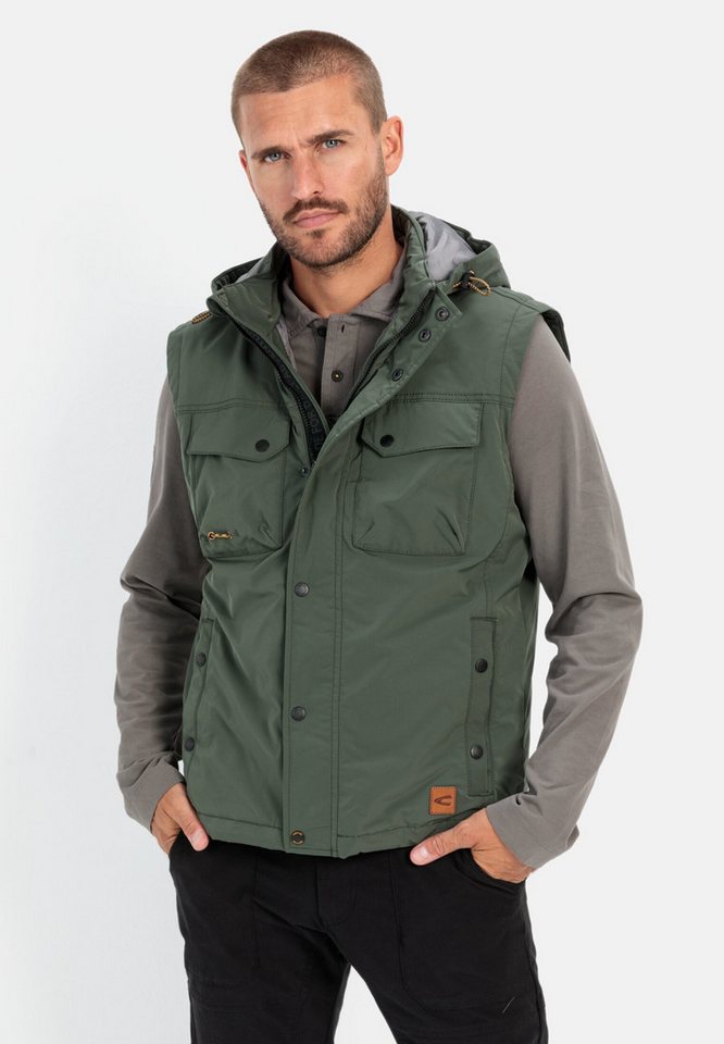 camel active Funktionsweste mit abnehmbarer Kapuze ärmellos Kapuze Weste_Outdoor-Weste von camel active