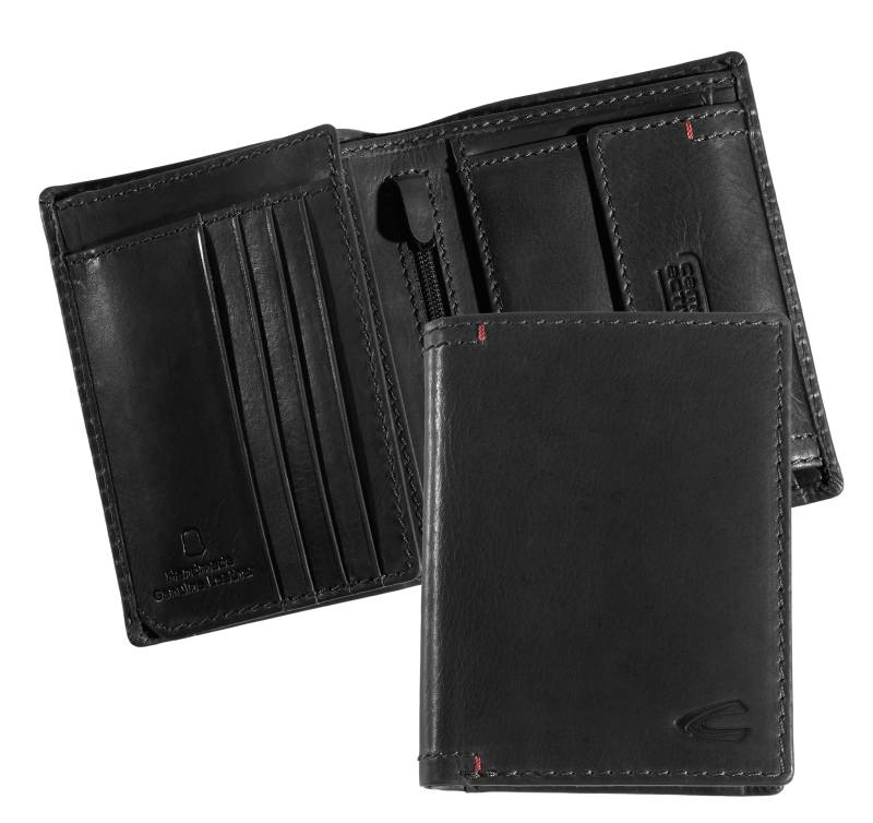 camel active Geldbörse "Salamanca" aus hochwertigem Rindsleder mit kontrastreichem Handstich Detail von camel active