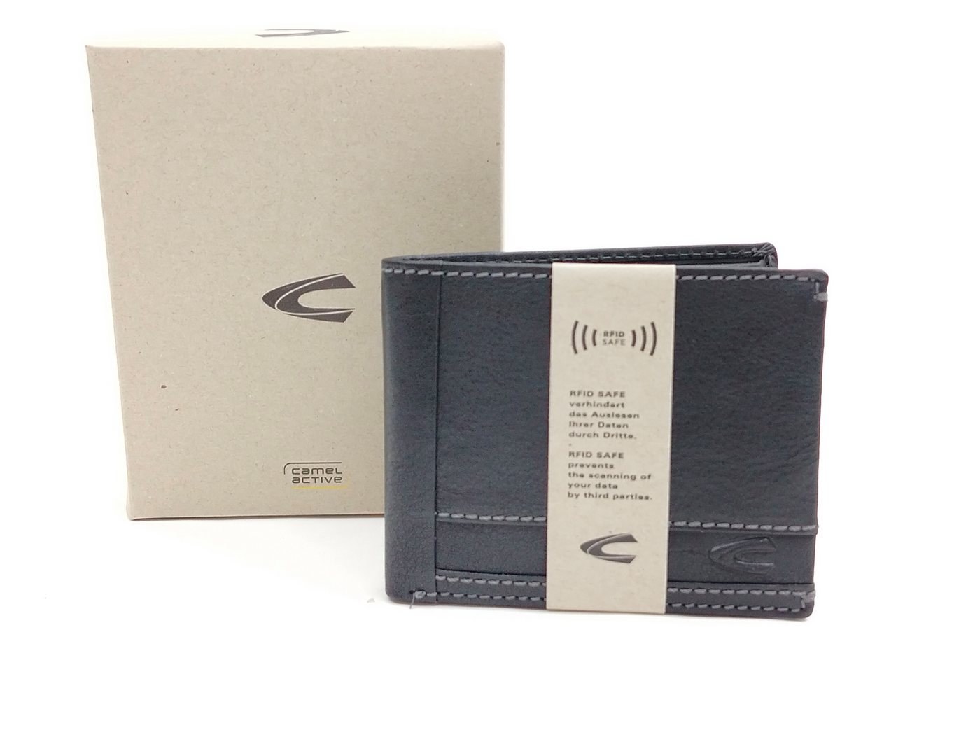 camel active Geldbörse Scheintasche Geldbörse Herrenbörse querformat Leder schwarz von camel active