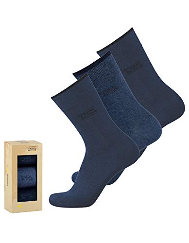 camel active Geschenkbox Herren Socken 3er Pack uni basic dunkel-blau navy, SockSizes:39-42 von camel active