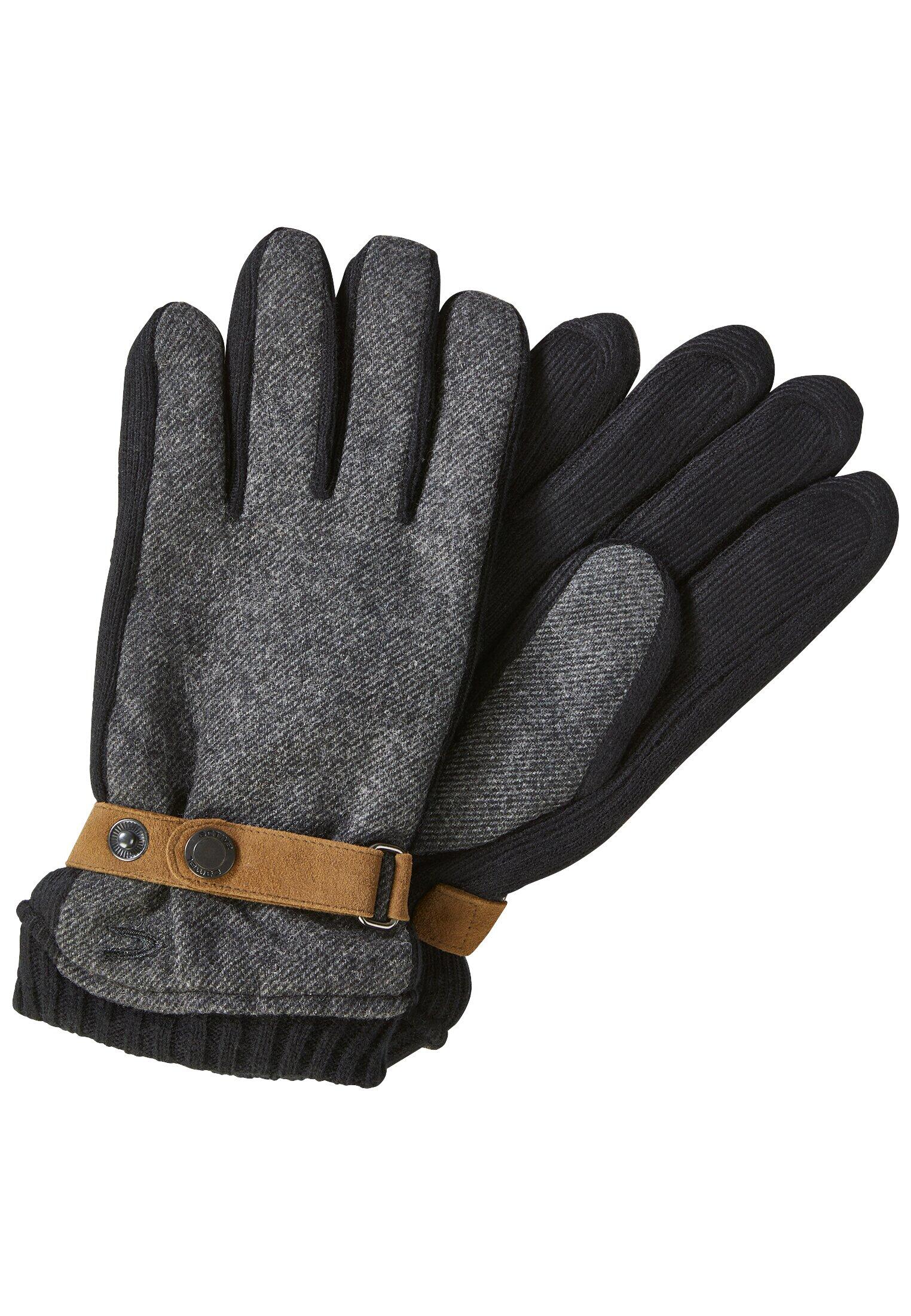 camel active - Handschuhe aus einem robusten Wollmix asphalt - Gr. - L von camel active