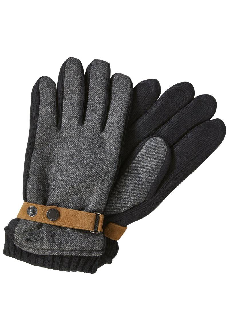 camel active - Handschuhe aus einem robusten Wollmix asphalt - Gr. - M von camel active