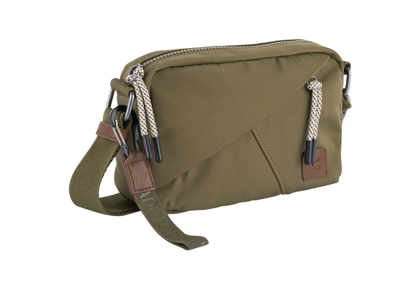 camel active Umhängetasche Aurum, Dmen Schutertasche, Minibag mit Logo-Aufnäher von camel active