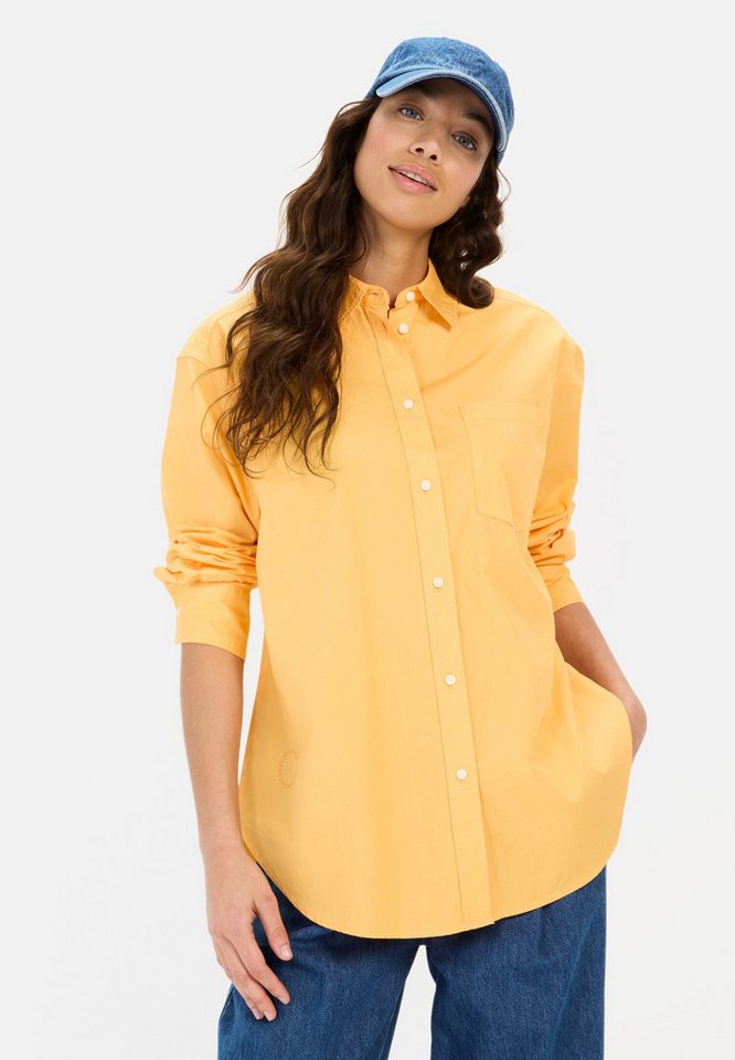 camel active Hemdbluse aus Baumwolle unifarben von camel active