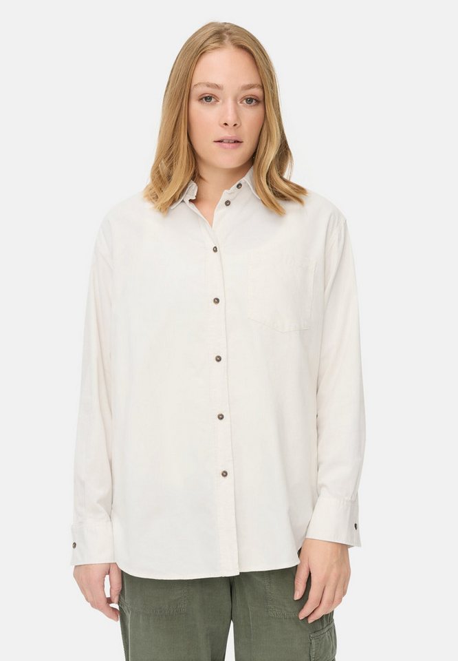 camel active Hemdbluse mit Brusttasche Langarm Kentkragen unifarben von camel active