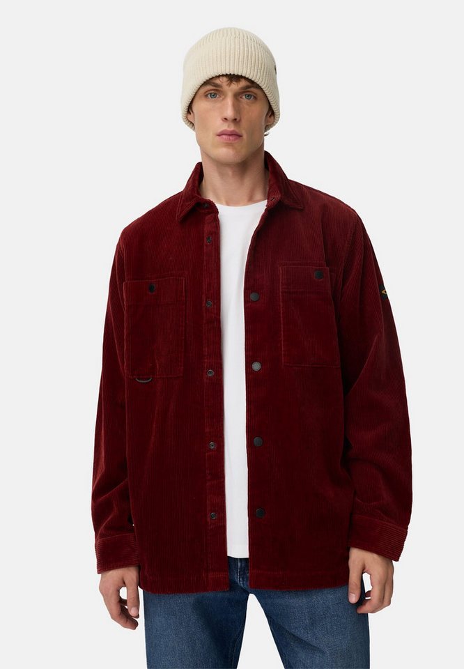 camel active Hemdjacke mit Druckknöpfen Langarm Kentkragen Markenlabel von camel active